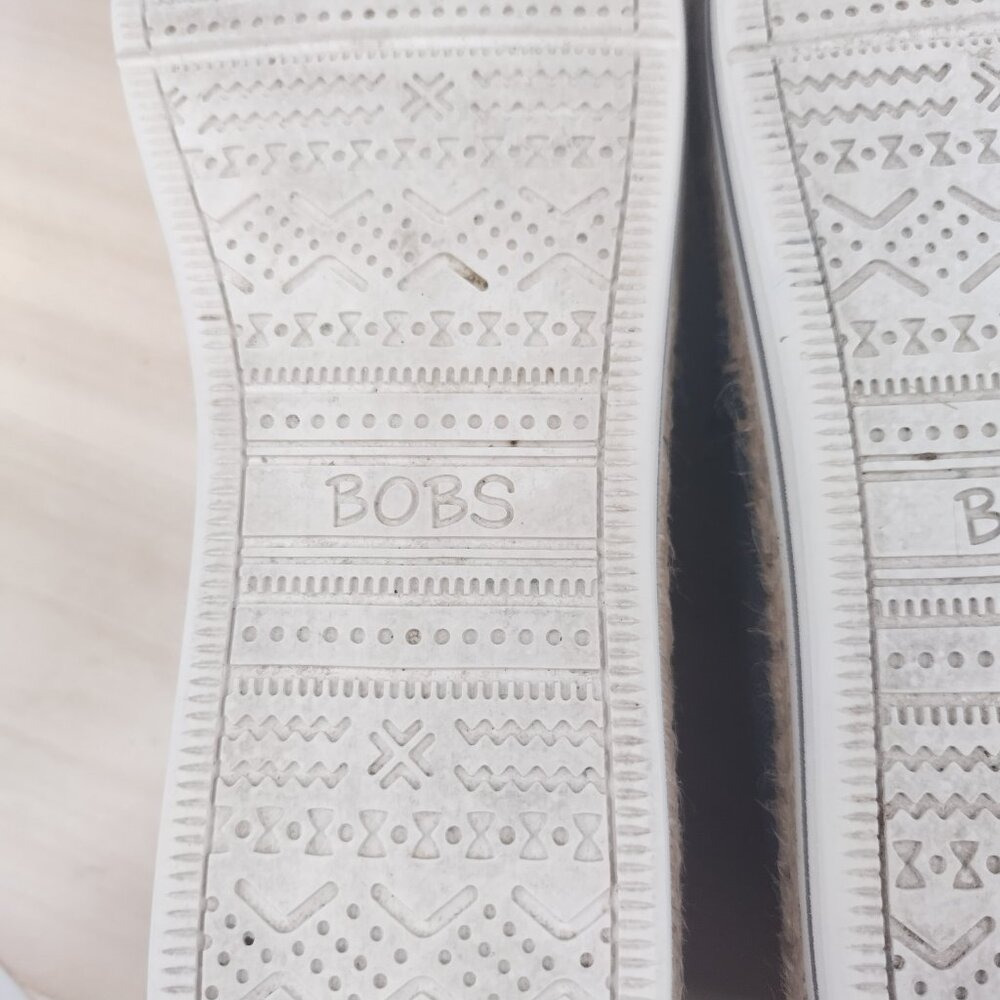 Skechers BOBS Breeze Moonbeam Stars Gray Canvas Espadrille Sneakers Women US 7.5 - Picture 12 of 13